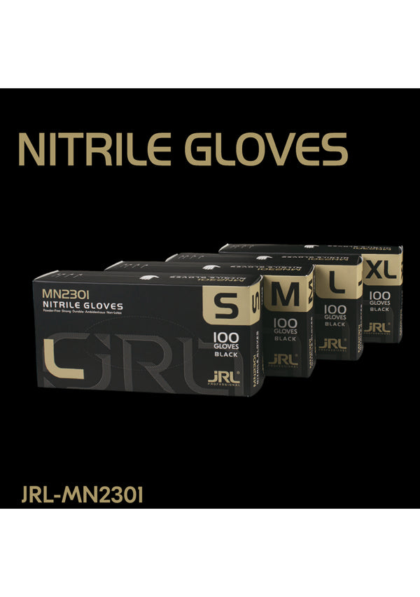 JRL Nitrile Gloves Black - Medium