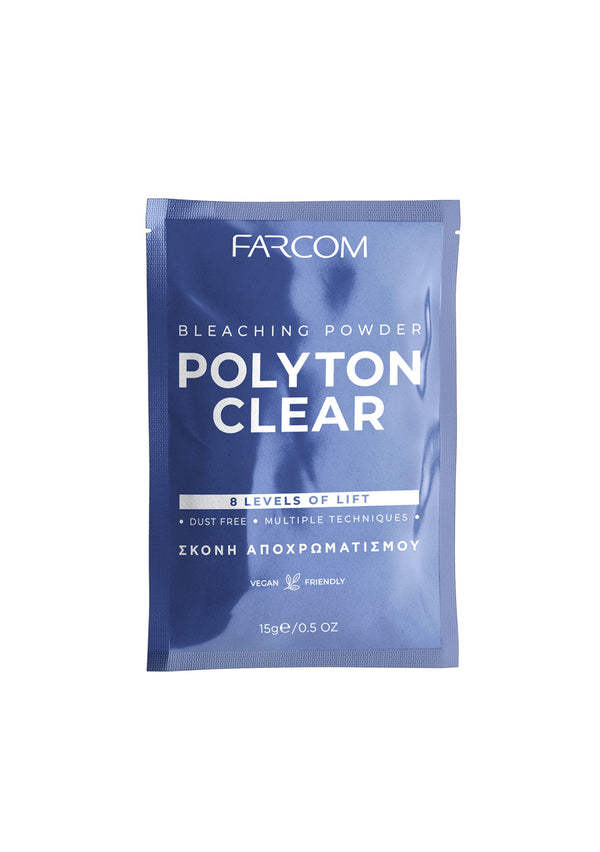 Farcom Polyton Clear Blue Decoloration Powder 15gr