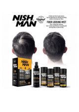 Nishman Hair Building Keratin Fiber + Locking Mist Set Light Brown