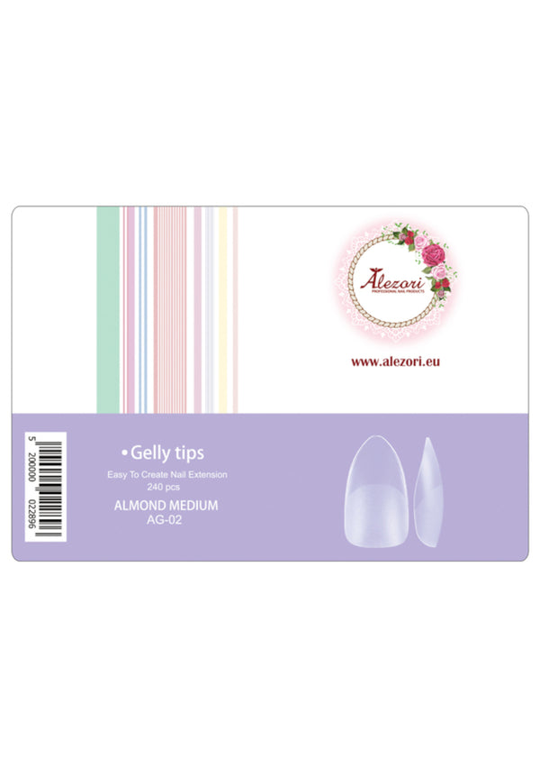 Alezori Gelly Tips AG-02 Almond Medium 240pcs