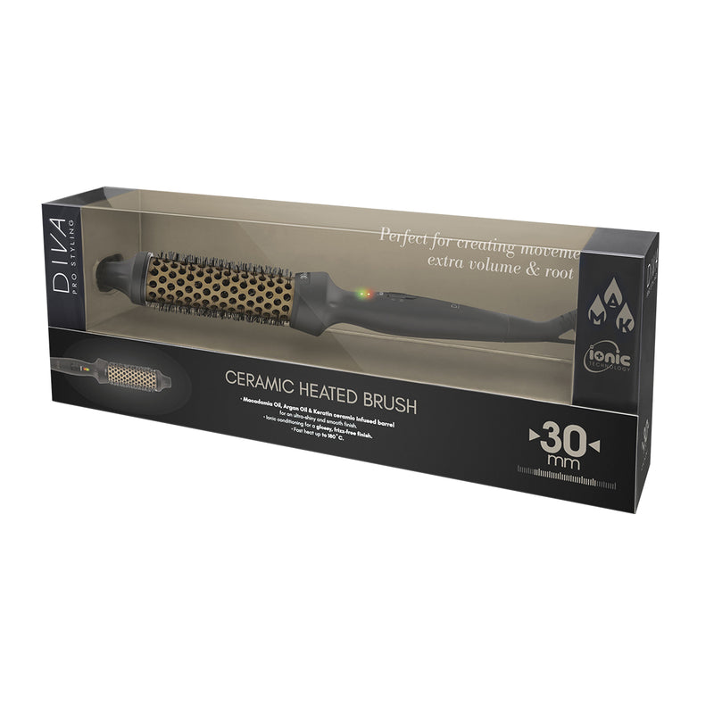 Diva Pro Ceramic Heated Brush 30mm PRO314