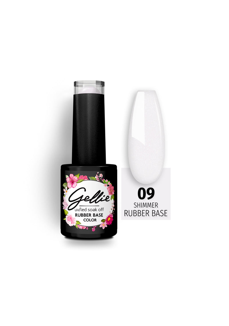 Gellie UV/LED Rubber Base Coat Shimmer 09