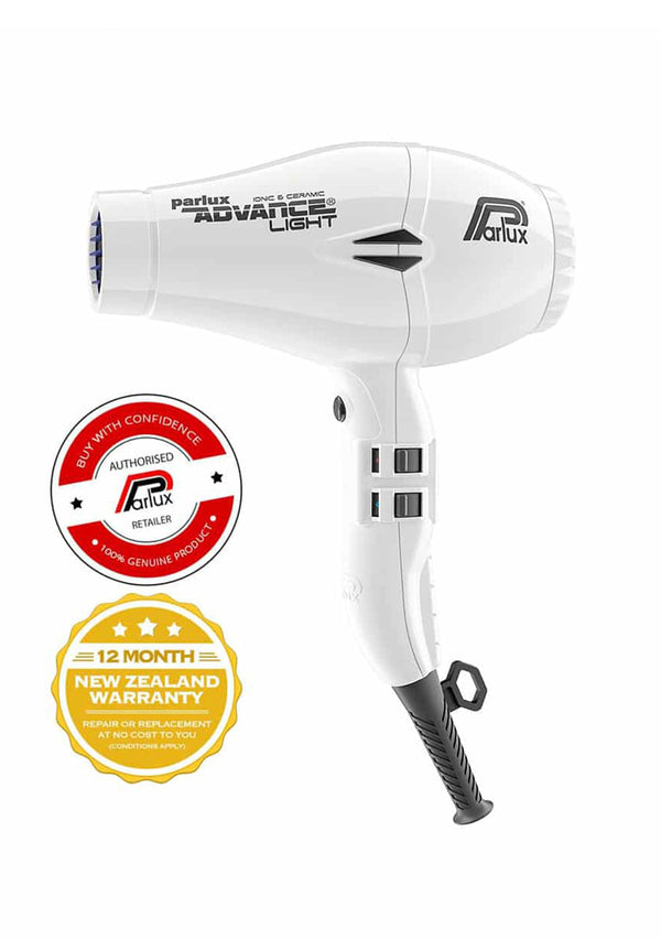 Parlux Advance® Light Ionic and Ceramic Hair Dryer 2200Watt - White