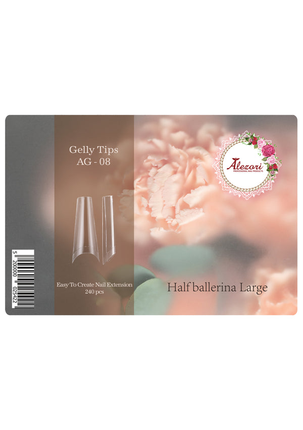 Alezori Gelly Tips AG-08 Half Ballerina Large 240pcs