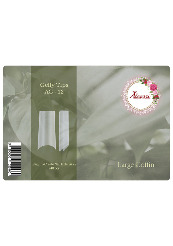 Alezori Gelly Tips AG-12 Large Coffin 240pcs