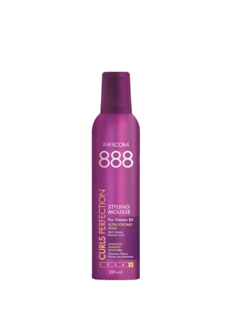 Farcom 888 Curls Styling Mousse – Ultra Strong Hold 250ml