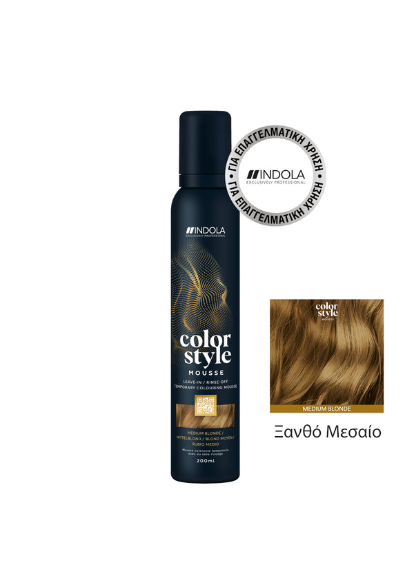 Indola Color Style Mousse Medium Blonde 200ml