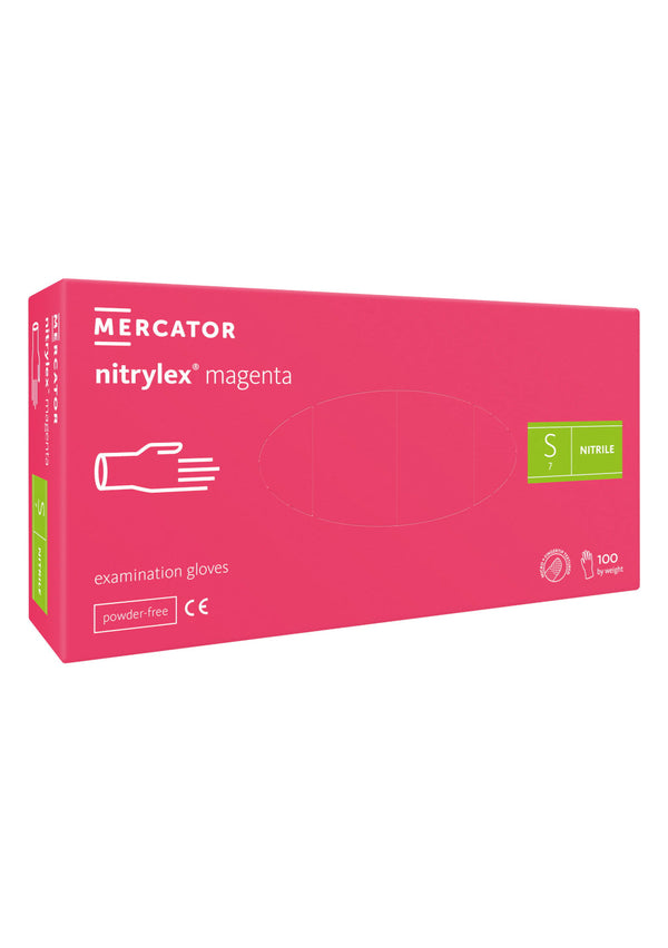 Nitrile Gloves Powder Free Magenta - Large