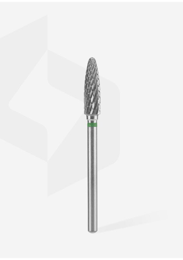 Staleks Pro Carbide Nail Drill Bit " Corn " Green Ø 4mm / 14mm