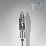 Staleks Pro Carbide Nail Drill Bit " Flame " Blue Ø 5mm / 13.5mm