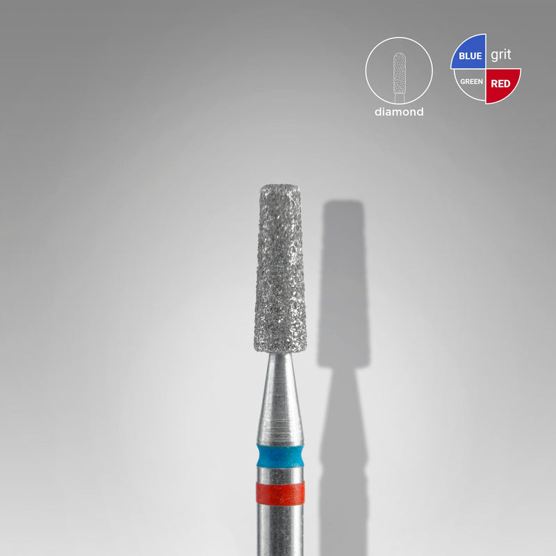 Staleks Pro Diamond Nail Drill Bit " Duo Cone " Red / Blue Ø 2.5mm / 8mm