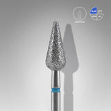 Staleks Pro Diamond Nail Drill Bit " Pointed Pear" Blue Ø 5mm / 12mm