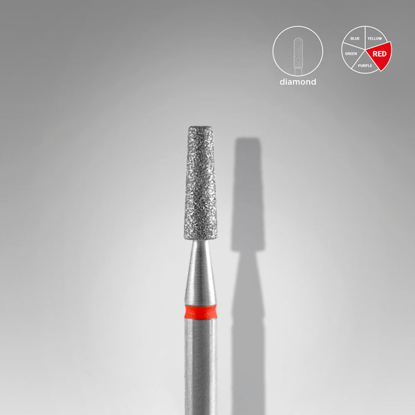 Staleks Pro Diamond Nail Drill Bit " Frustum " Red Ø 2.5mm / 8mm