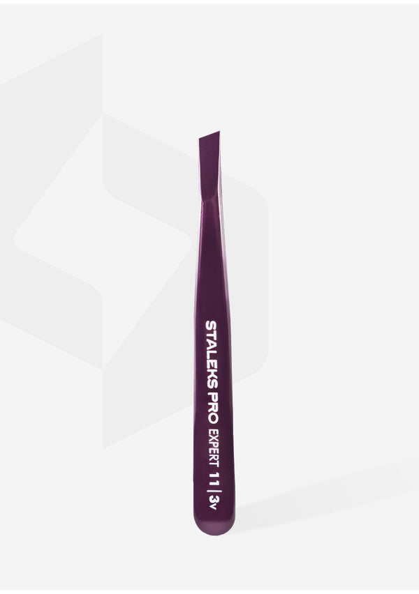 Staleks Pro Eyebrow Tweezers Expert 11 Type 3 Violet
