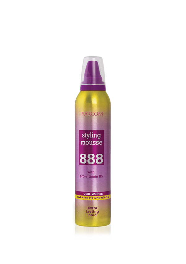 Farcom 888 Styling Curling Mousse – Extra Lasting Hold 250ml