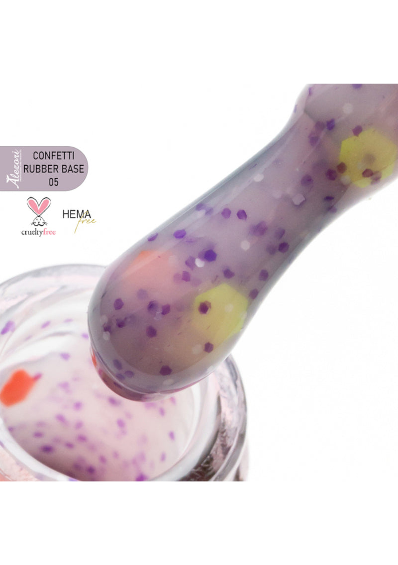 Alezori UV/LED Rubber Base Coat Confetti 05