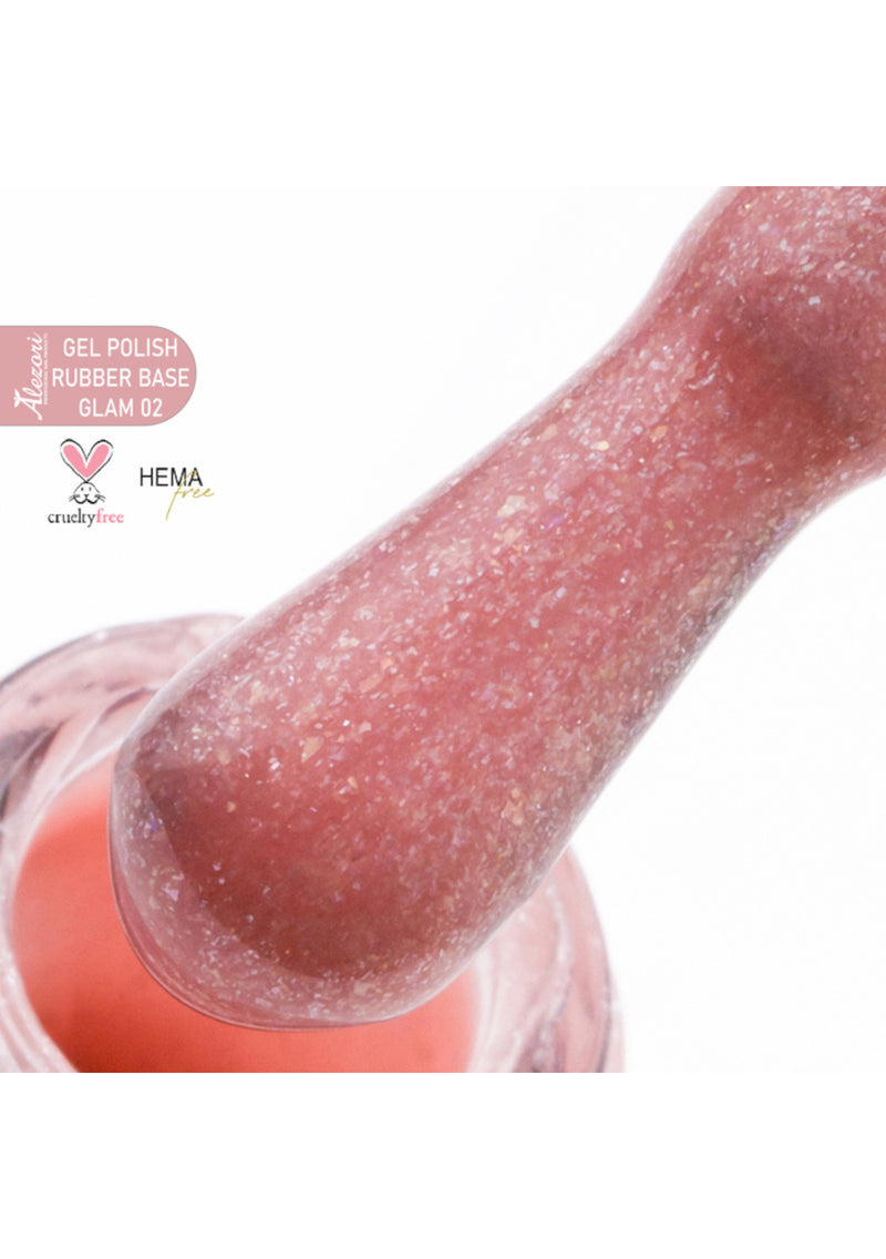Alezori UV/LED Rubber Base Coat Glam 02 Peach