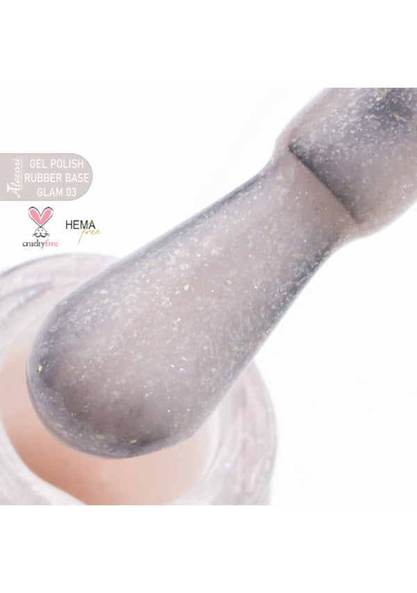 Alezori UV/LED Rubber Base Coat Glam 03 Natural
