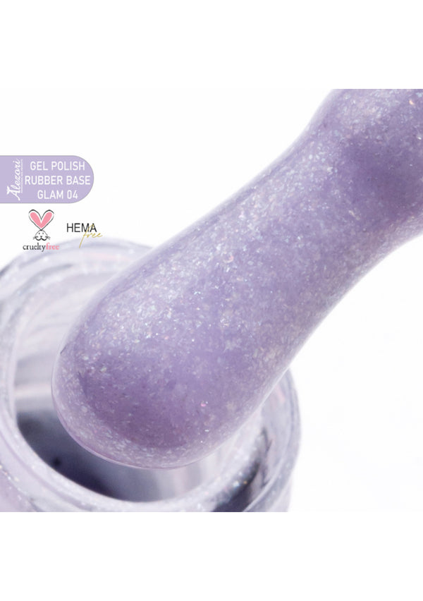 Alezori UV/LED Rubber Base Coat Glam 04 Lilac