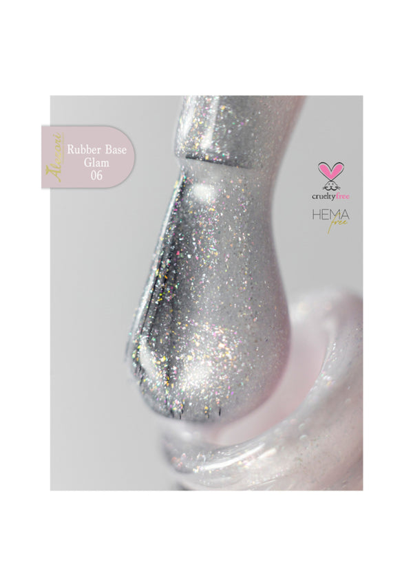 Alezori UV/LED Rubber Base Coat Glam 06