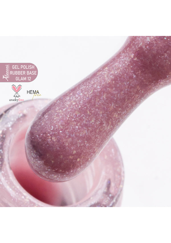 Alezori UV/LED Rubber Base Coat Glam 12