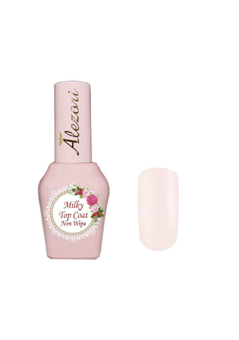 Alezori UV/LED Top Coat Non Wipe Milky 15ml