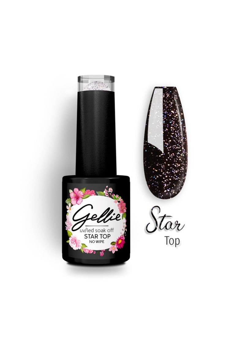 Gellie UV/LED Top Coat No Wipe Rock Star 10ml