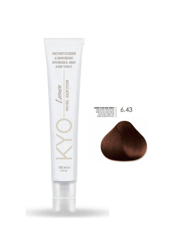 KYO Lumen Paraben Free & PPD Free 100ml - 6.43 Ξανθό Σκούρο Χάλκινο Χρυσό