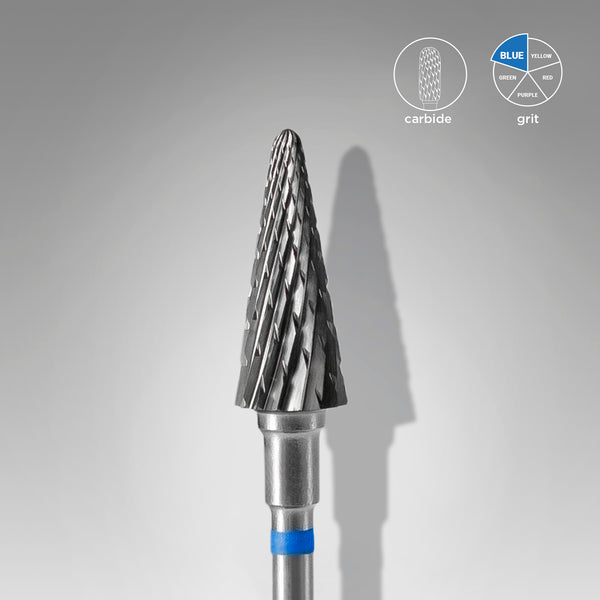Staleks Pro Carbide Nail Drill Bit " Cone " Blue Ø 6mm / 14mm