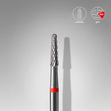 Staleks Pro Carbide Nail Drill Bit " Cone " Red Ø 2.3mm / 8mm