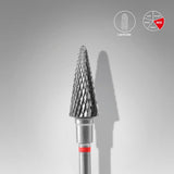 Staleks Pro Carbide Nail Drill Bit " Cone " Red Ø 6mm / 14mm