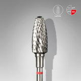 Staleks Pro Carbide Nail Drill Bit " Corn " Red Ø 6mm / 14mm