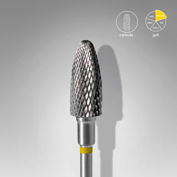 Staleks Pro Carbide Nail Drill Bit " Corn " Yellow Ø 6mm / 14mm