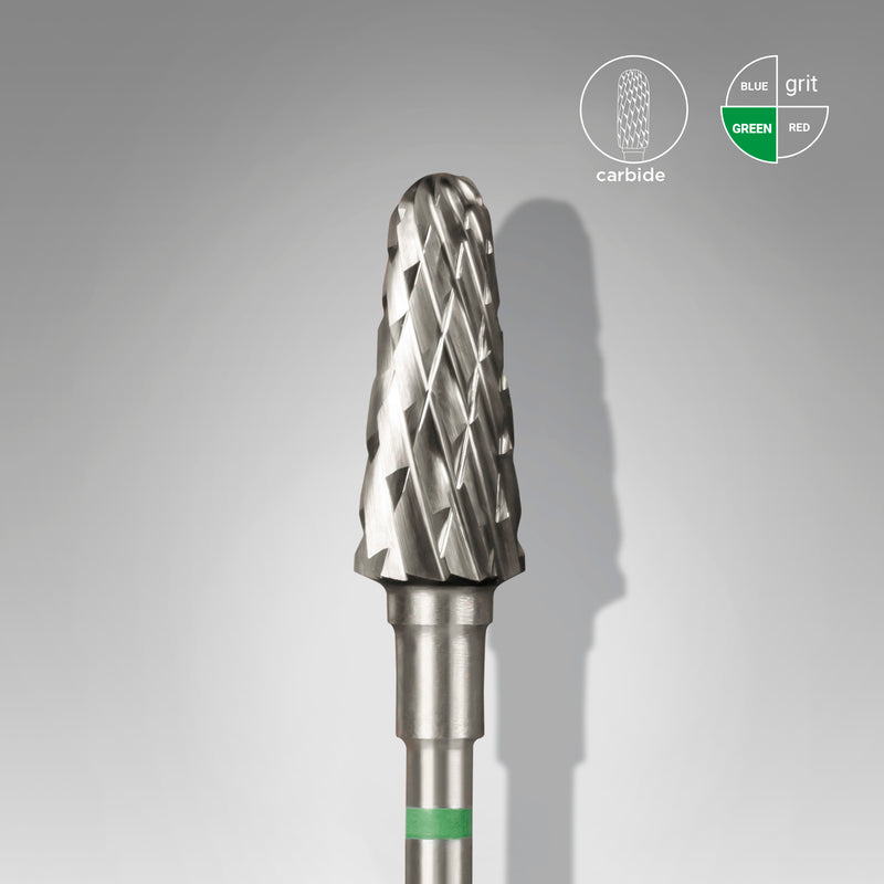 Staleks Pro Carbide Nail Drill Bit " Frustum " Green Ø 6mm / 14mm