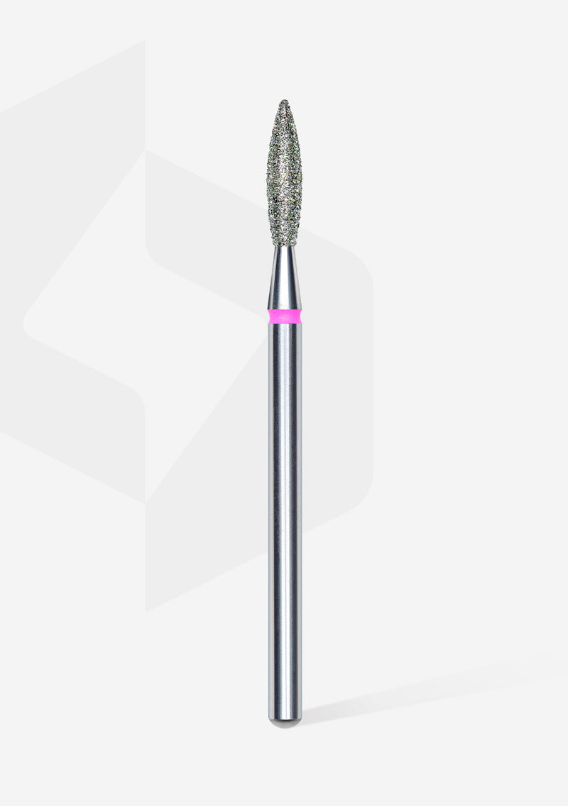 Staleks Pro Diamond Nail Drill Bit " Flame " Red Ø 2.3mm / 10mm