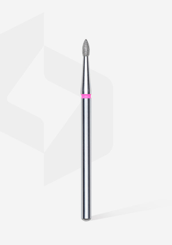 Staleks Pro Diamond Nail Drill Bit " Pointed Bud " Red Ø 1.8mm / 4mm