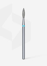Staleks Pro Diamond Nail Drill Bit " Pointed Flame " Blue Ø 2.1mm / 8mm