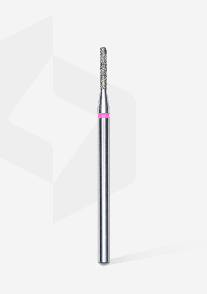 Staleks Pro Diamond Nail Drill Bit " Rounded Cylinder " Red Ø 1.4mm / 8mm