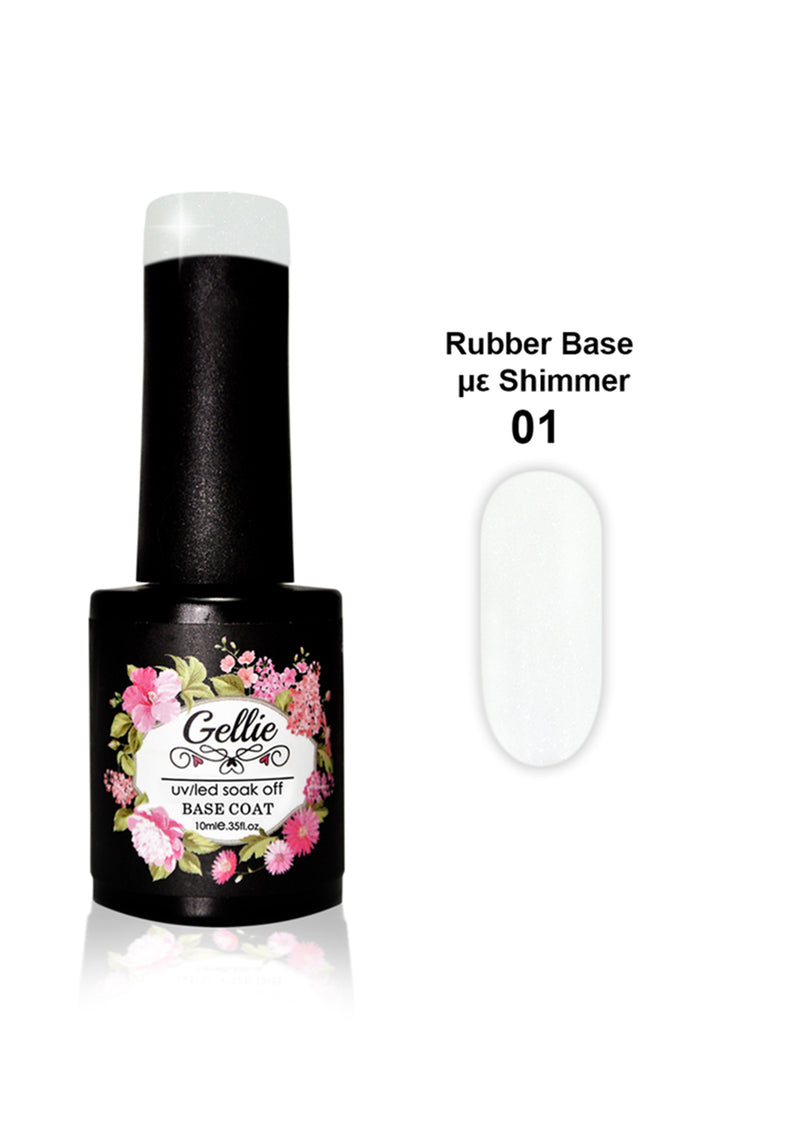 Gellie UV/LED Rubber Base Coat Shimmer 01