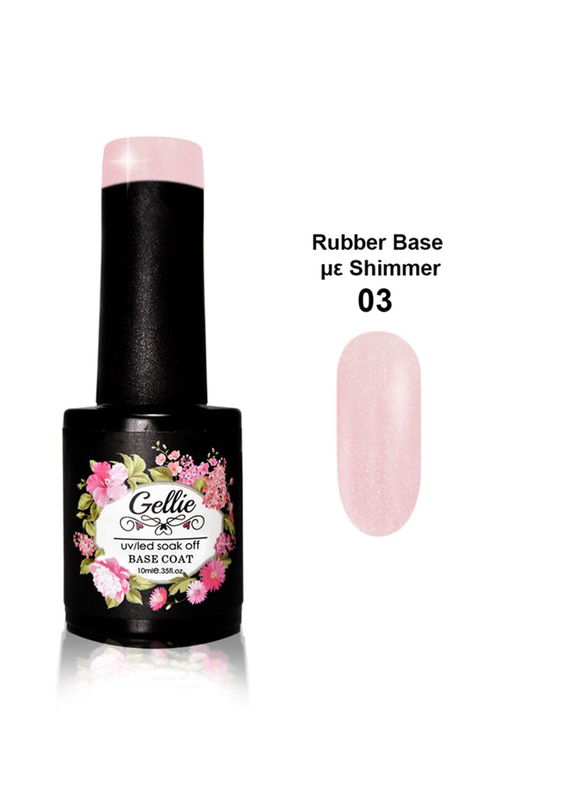 Gellie UV/LED Rubber Base Coat Shimmer 03