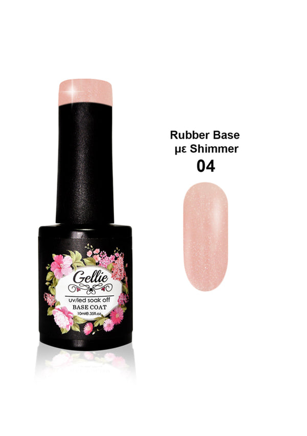 Gellie UV/LED Rubber Base Coat Shimmer 04