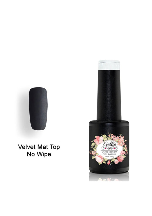 Gellie UV/LED Top Coat No Wipe Velvet Matte 10ml